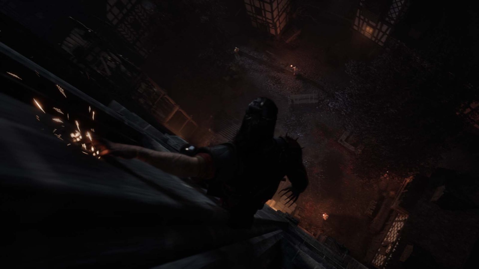 Coen escalade une façade en pleine nuit