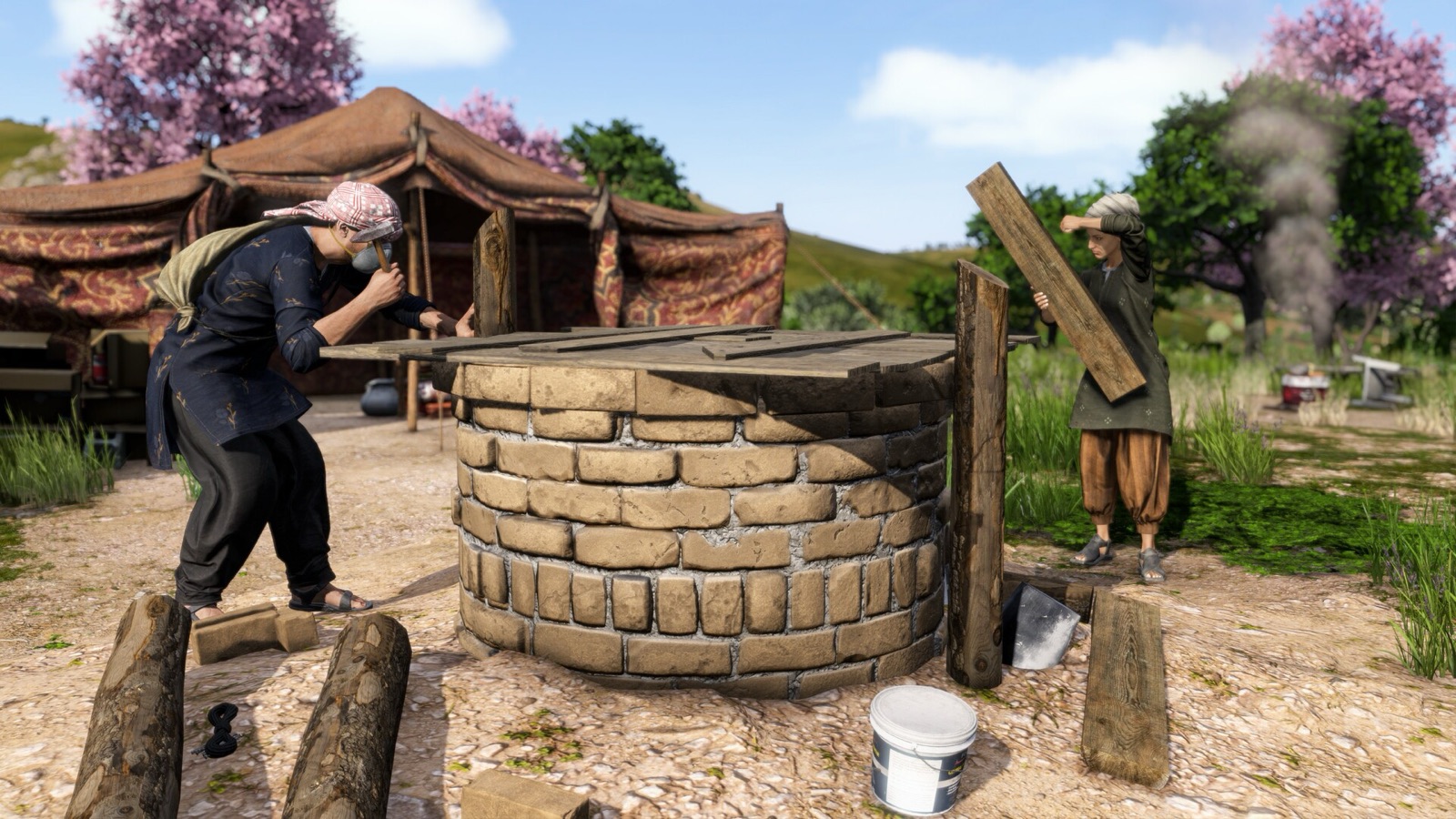 Reconstruction d'un bâtiment dans Badlands